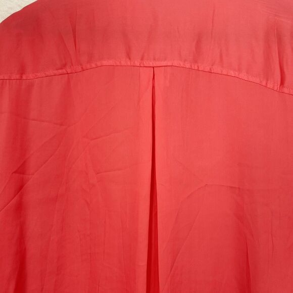 Old Navy Blouse Women XL Tall Pink Daylily Silky ButtonUp Tunic Office Comfy NWT - Picture 9 of 12